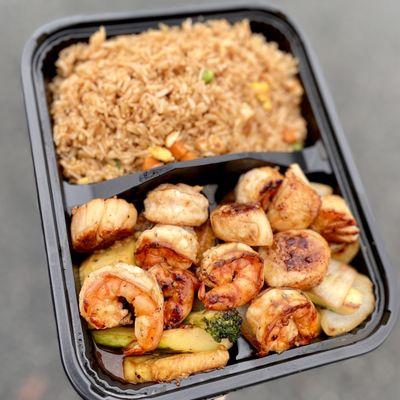 Shrimp & Scallop hibachi combo special