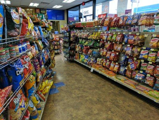 Inside the convenience store.