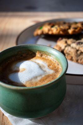 Cortado and Monster cookies