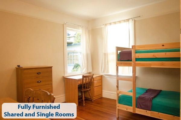 Fully Furnished Shared and Single Bedrooms