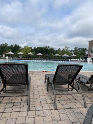 Outdoor pool on a weekday