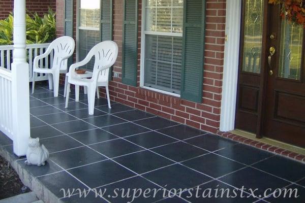 Stained Concrete Existing Front Porch