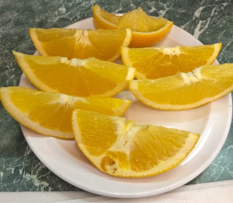 Nice ending with sweet orange slices