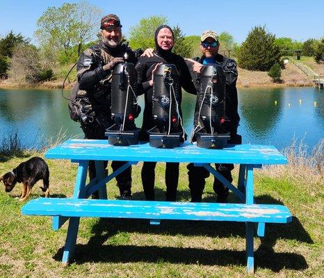 PADI DPV Certification Dives.  Mike Kohler and Jamey Reasoner with myself