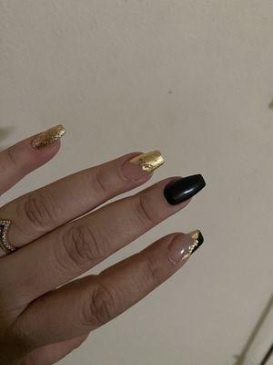 Gold foil nails