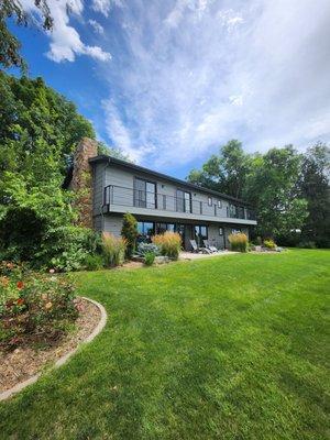 Stylish and durable, this roof stands strong over this multi-level home, ensuring protection from Colorado's unpredictable weather.