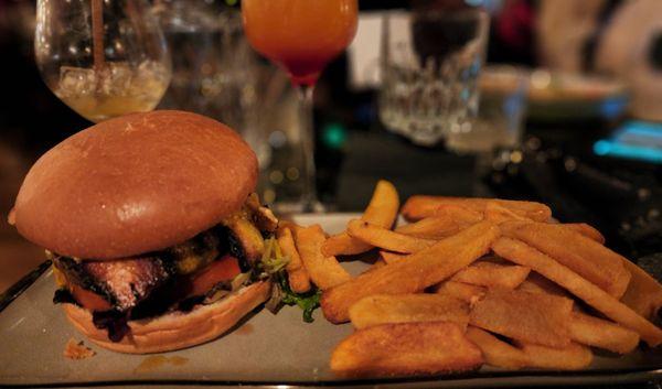 The Beast Burger with Prohibition Fries!