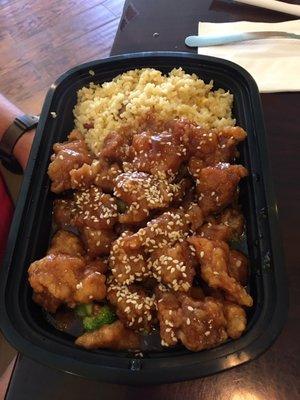 Sesame chicken. Perfect. Crispy delicious.