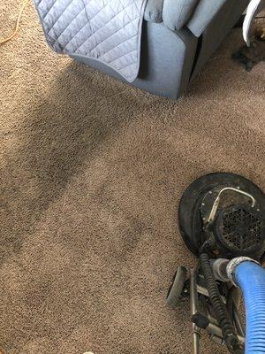 Rotary extraction is helpful for heavily soiled carpets