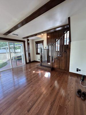 red oak flooring : )