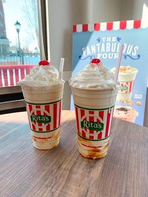 Caramel milkshakes! Pick from our standard milkshakes or create your own!