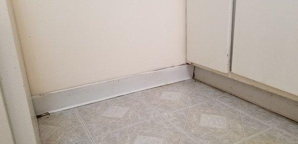 Kitchen baseboard.