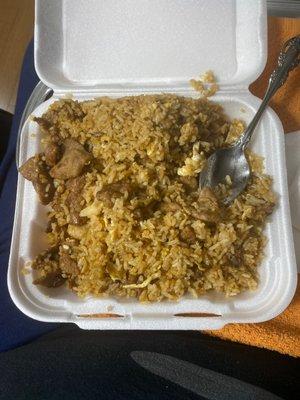 Triple beef fried rice