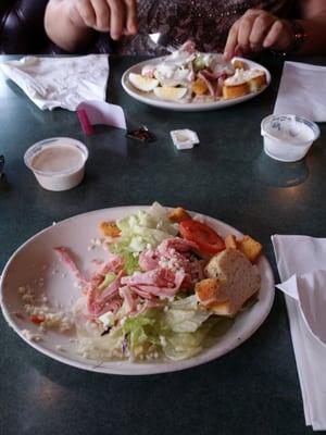 Splitting a chef salad