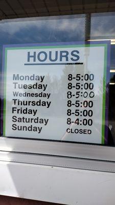 New hours 2024