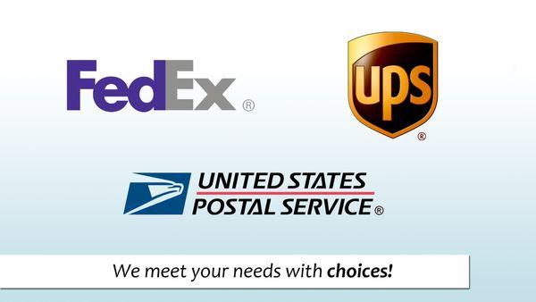 FedEx, UPS and USPS