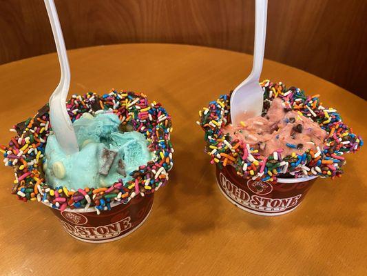 Ta$ty ice cream: kids-sized single scoops in the waffle cups with sprinkles. Almost $9 each