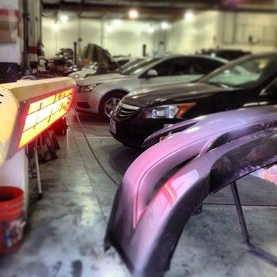 Does your auto body do this? Infra-red curing. Super hi tech.