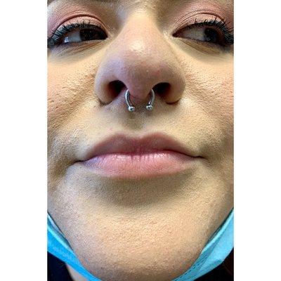 Septum piercing