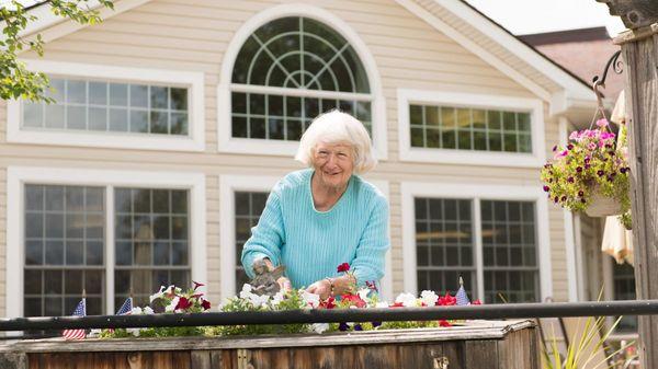 Resident Gardening at Kingston Residence of Marion