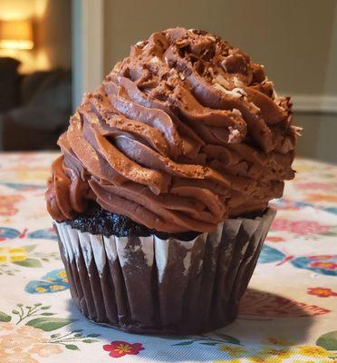 Simply Sweet (sugar-free) chocolate cupcake with white chocolate filling. Absolutely delicious.