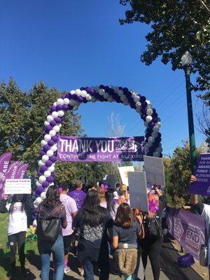 Participating in Alzheimer's Walk