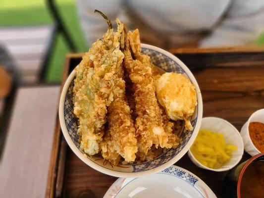 Ebi Tendon ( Shrimp, Shishito Pepper,Poached Egg)