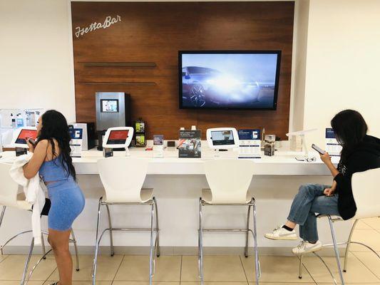 Coffee and computer area