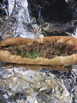 Small Steak n cheese w peppers