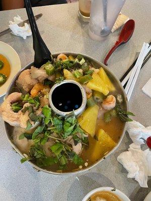 Fish and Shrimp in sour soup