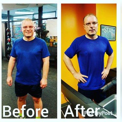 One of my client Paul; 20 lb lighter,  stronger and in his best shape ever. Shout out to you Paul and thanks for trusting me.