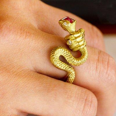 "Snake Charmer" ring by Anthony Lent