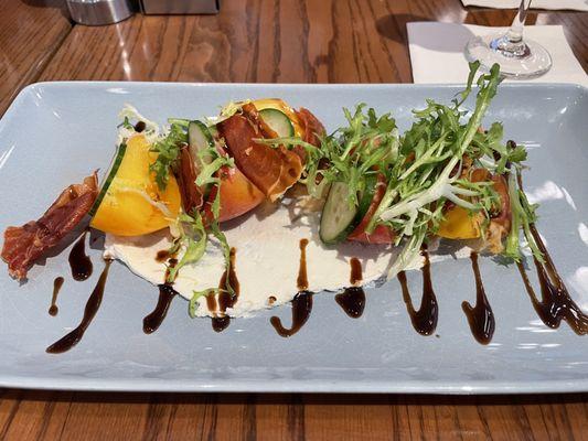 Heirloom tomatoes with goat cheese