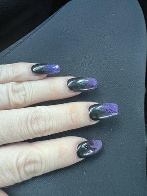 Purple and black ombre