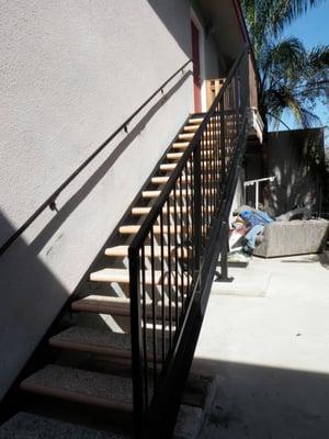 Replacing existing damaged wood and stucco stairs with new Metal stairs include Design, Permit, Construction, City of Pasadena