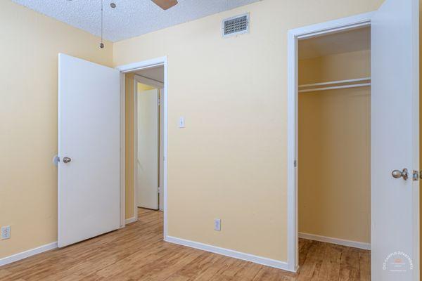 Closet in the bedroom