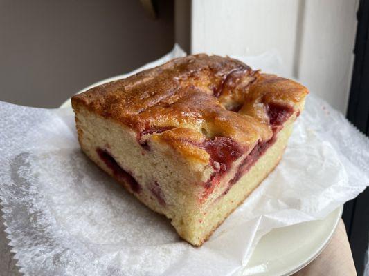 $4.25 Strawberry Cake. Very moist, but it's just a like pound cake.