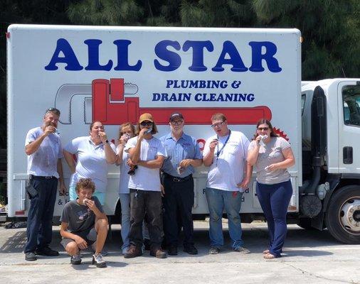 Some of our team on National Ice Cream Sandwich Day!