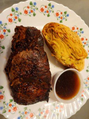 Prime Rib and twice baked potato