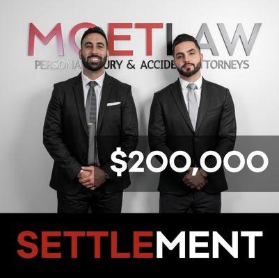 Recent settlement - MOET LAW GROUP