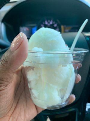 Coconut Italian ice