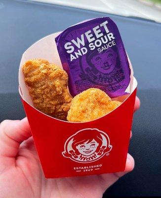 4 Piece Crispy Chicken Nuggets with Sweet & Sour Sauce!