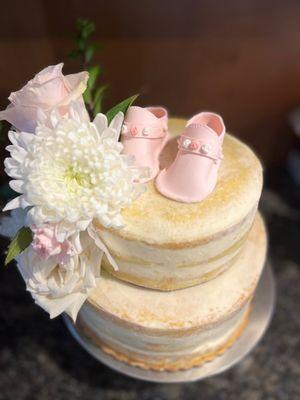 "Naked cake" for a baby shower