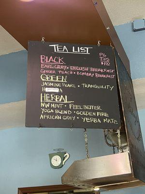 Tea list