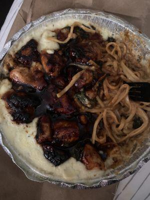 Chicken teriyaki alfredo