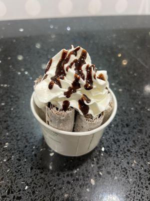 Cookies & Cookies and Cream Rolled ice Cream