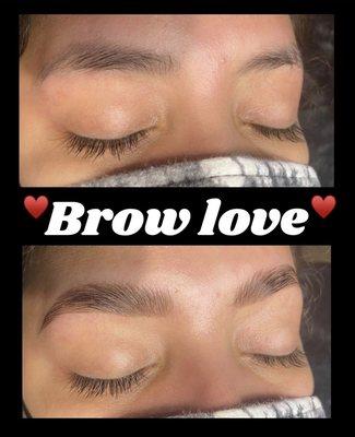 Brow lamination and color