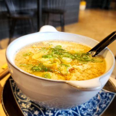 Crab egg drop miso soup