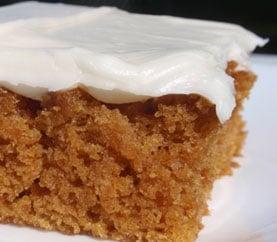 This is my favorite pumpkin bar! It has cream cheese icing... lovely!