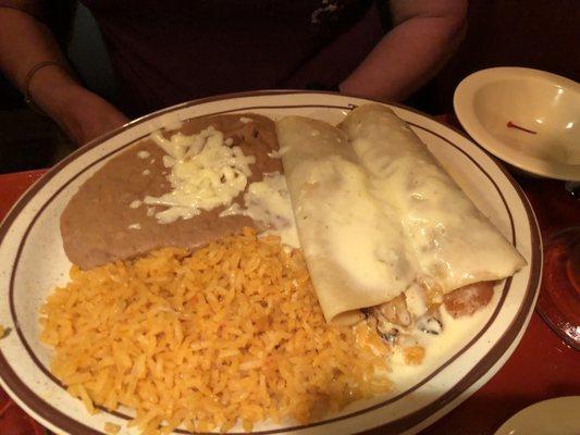 Crawfish enchilada, not as good as our old place in Raceland but still good